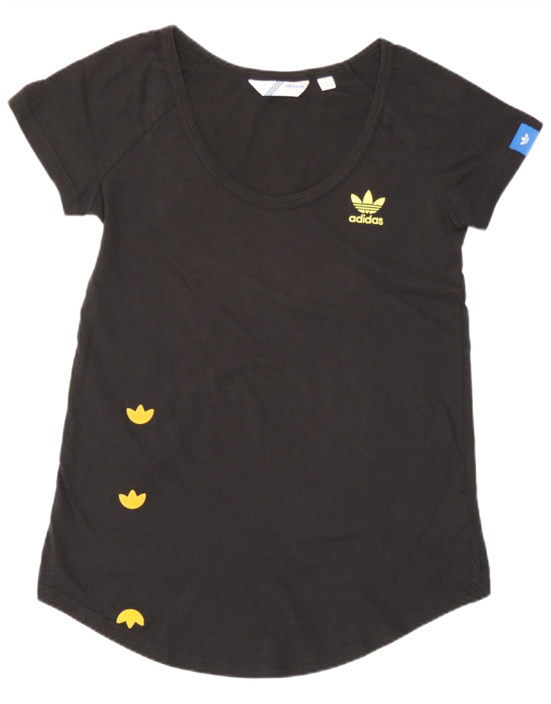 Γυναικείο γραφικό T-Shirt Adidas Top EU 38 Μεσαίο μαύρο βαμβακερό
