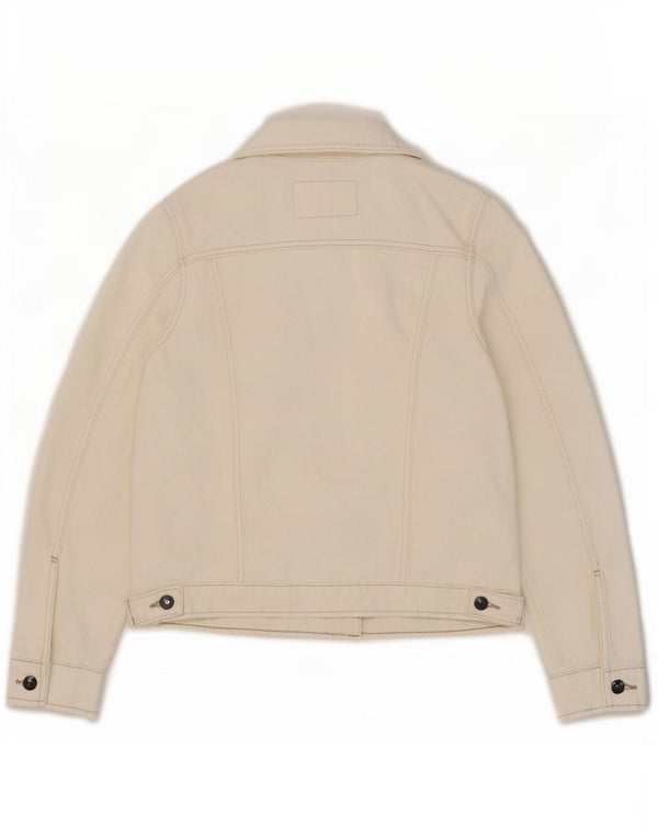 Marks & Spencer Γυναικείο Τζιν Μπουφάν UK 8 Small White Cotton