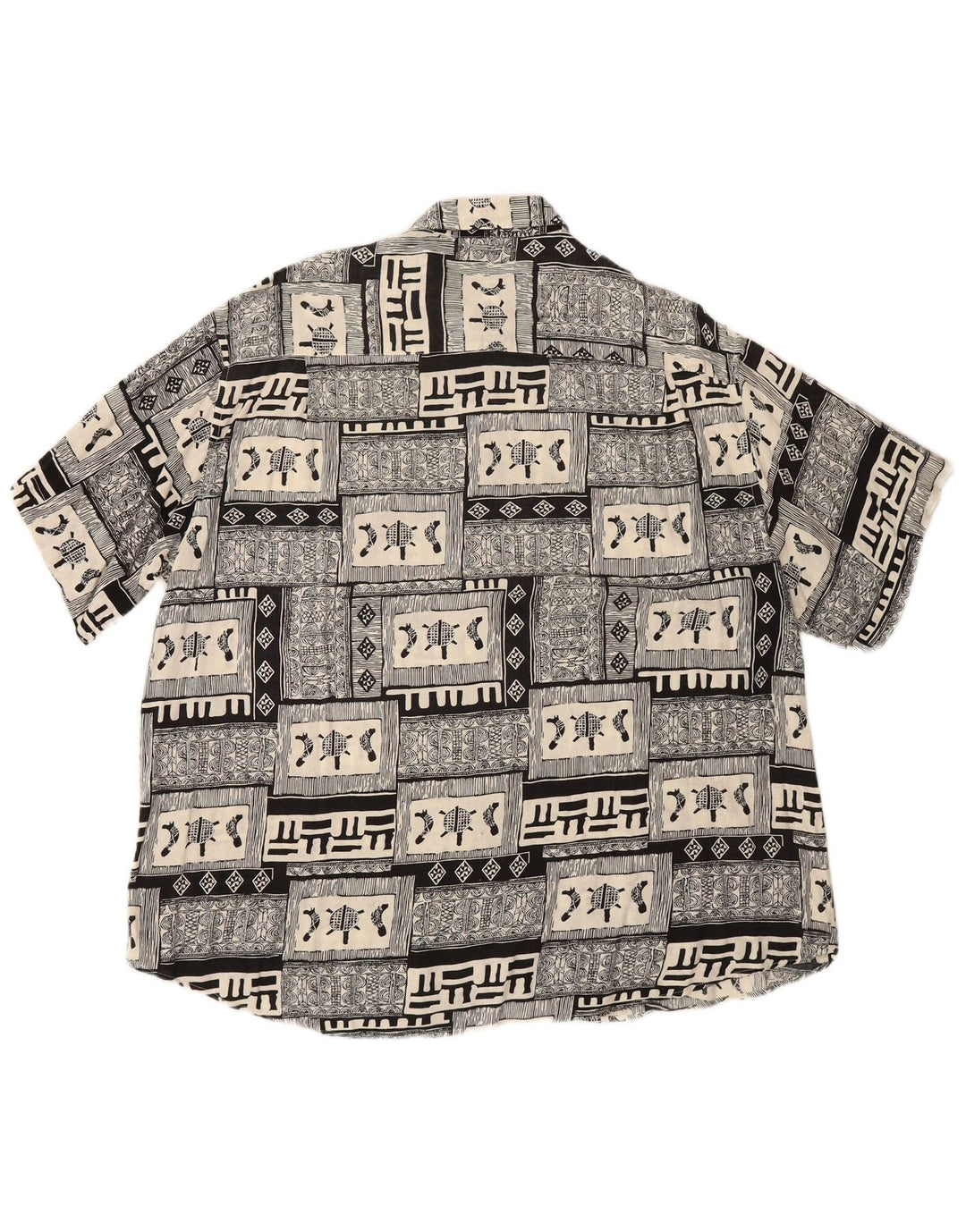 Ανδρικό κοντομάνικο πουκάμισο BOULEE μέγεθος 45/46 2XL Μαύρο συνονθύλευμα βισκόζη