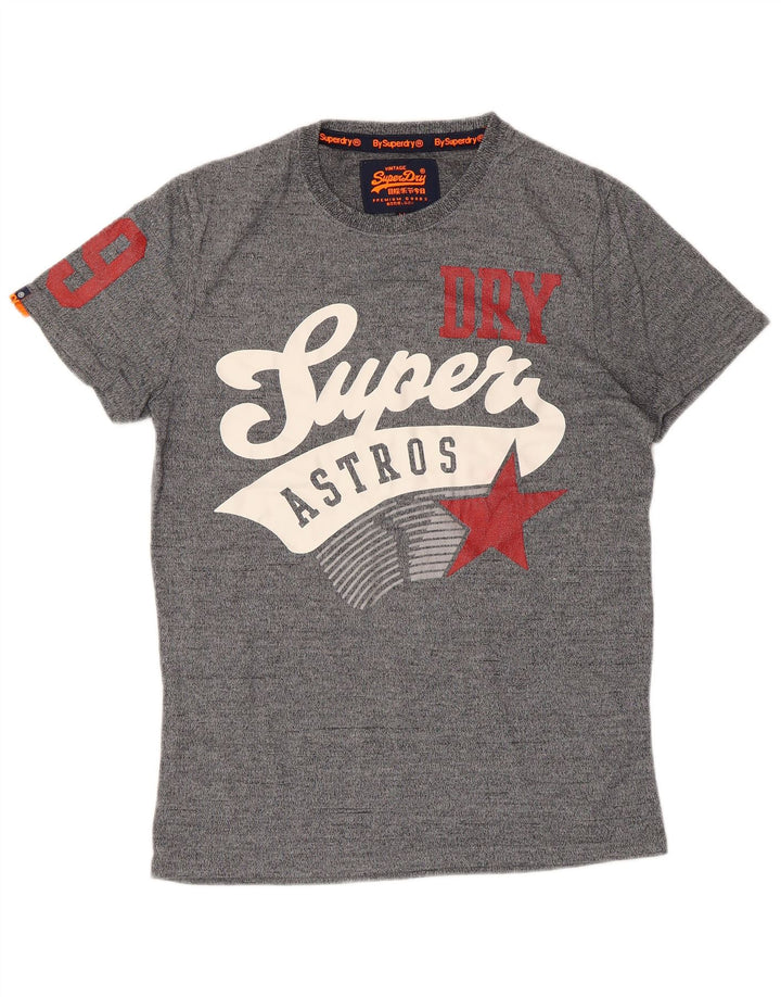 Ανδρικό ρετρό γραφικό μπλουζάκι Superdry Top Medium Grey Flecked
