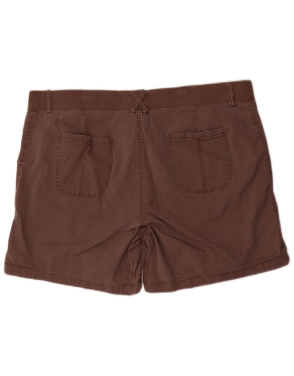 LEE Womens Riders Ψηλόμεσο σορτς Chino US 22 3XL W44 καφέ βαμβακερό