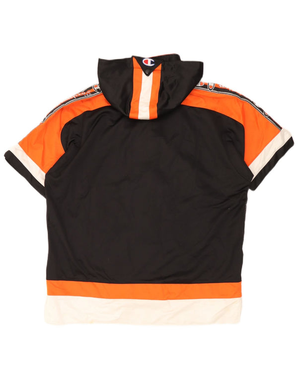 Champion Boys Hooded αθλητική φόρμα Top Jacket 11-12 Years Black Colourblock