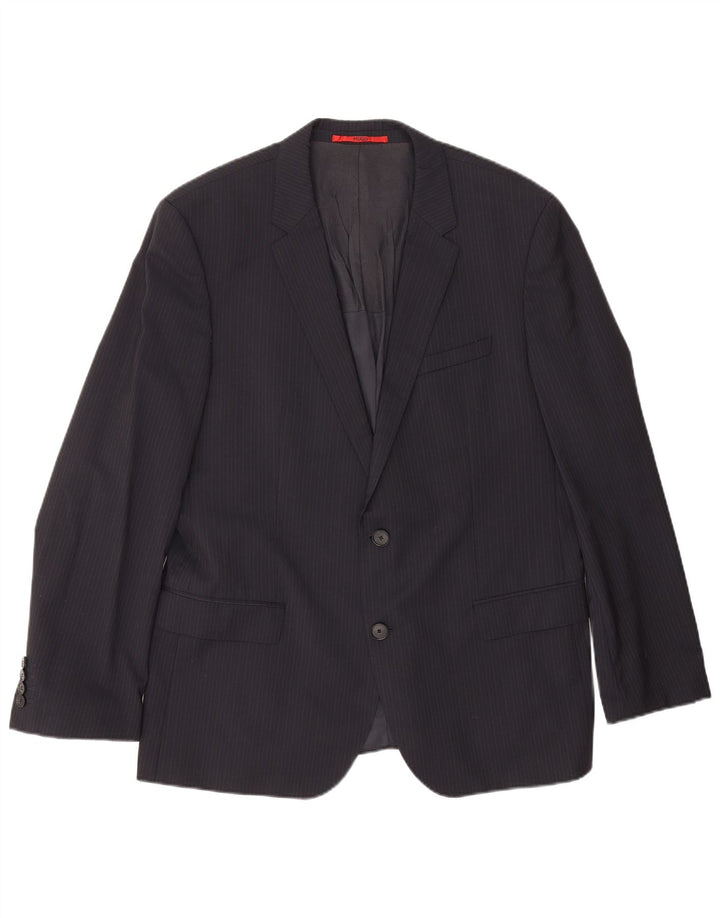 Ανδρικό σακάκι σακάκι Hugo Boss UK 54 2XL Navy Blue Pinstripe