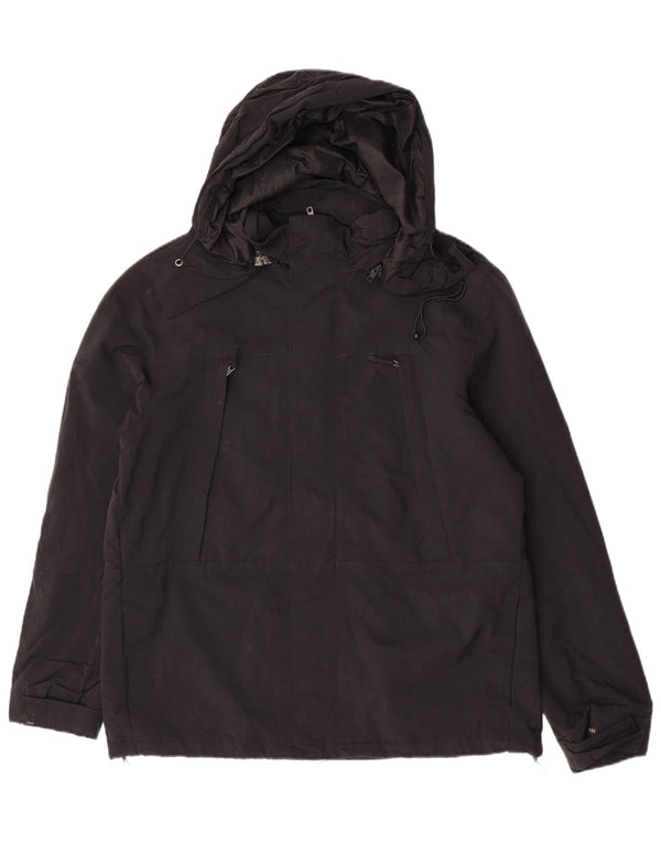 Calvin Klein Jeans Ανδρικό Μπουφάν με κουκούλα αντιανεμικό UK 40 μεγάλο μαύρο νάιλον