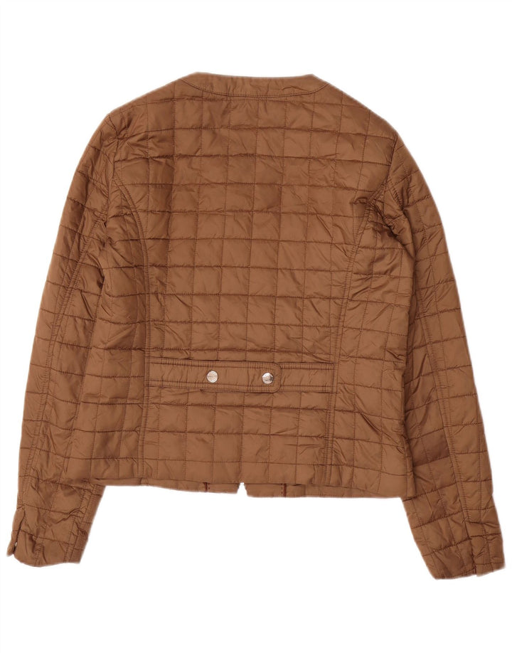 Massimo Dutti Γυναικείο Καπιτονέ μπουφάν UK 12 μεσαίο καφέ πολυεστέρας
