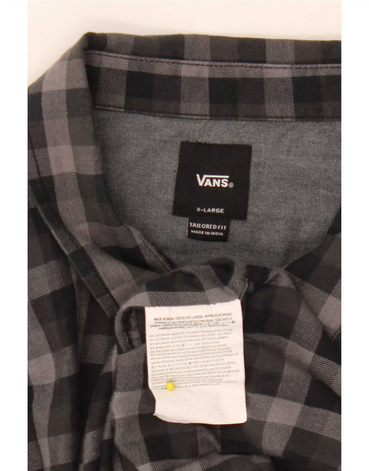 Ανδρικό φανελένιο πουκάμισο Vans Tailored Fit XL Μαύρο βαμβακερό Gingham