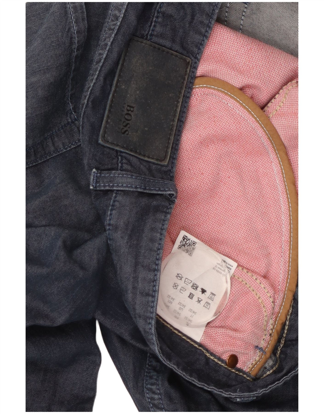 Ανδρικό ίσιο παντελόνι Chino HUGO BOSS W34 L32 Μπλε βαμβακερό