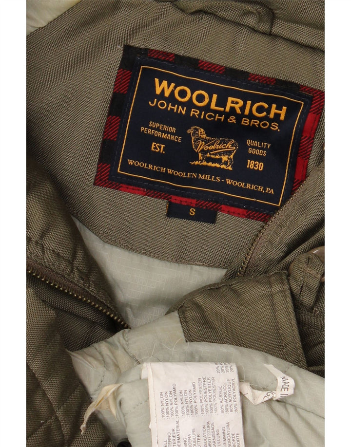 Woolrich Γυναικείο μπουφάν Parka με κουκούλα UK 10 Small Khaki Nylon