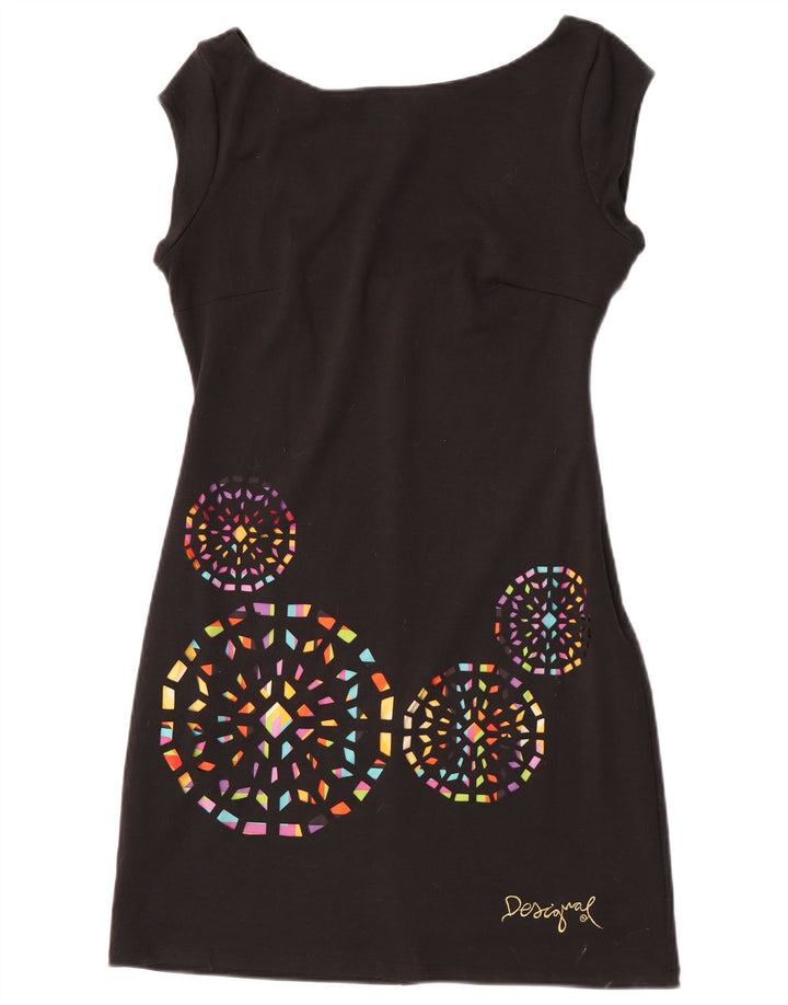 Γυναικείο φόρεμα Desigual Graphic Shift UK 14 Large Black Geometric