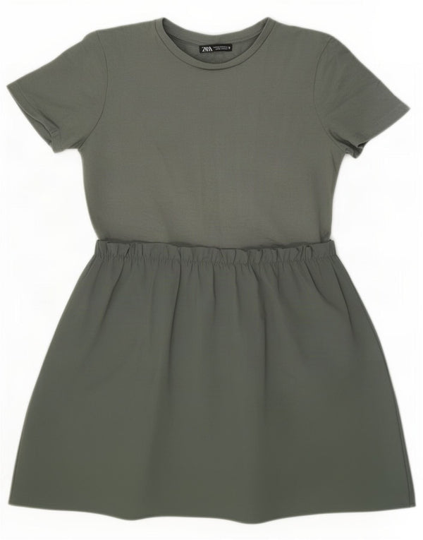 Zara Γυναικείο φόρεμα A-Line UK 12 Medium Green
