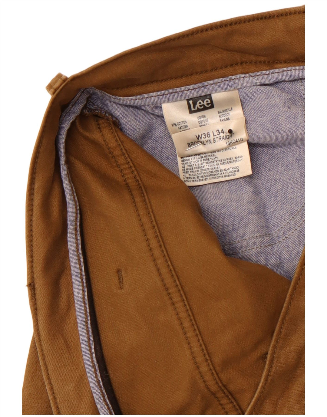 LEE Ανδρικό Brooklyn Straight Casual Παντελόνι W36 L30 Καφέ Βαμβακερό