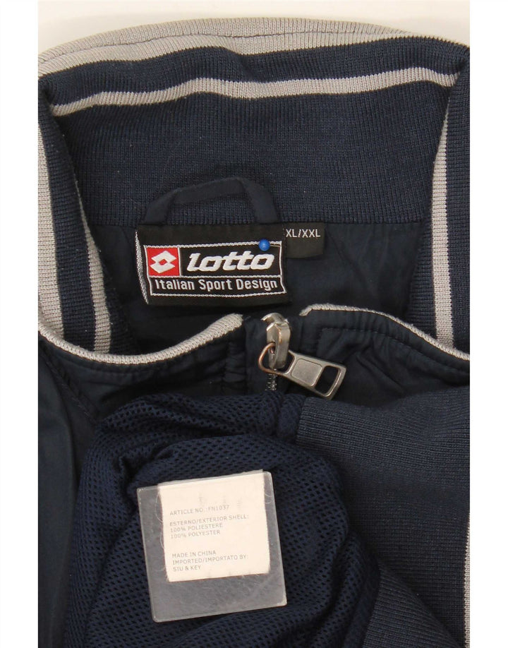 Lotto Mens Bomber Jacket UK 42 XL Navy Blue Polyester