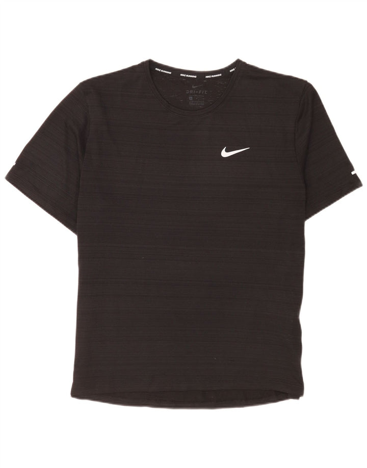 Ανδρικό μπλουζάκι Nike Dri Fit Τοπ μεσαίου μαύρου πολυεστέρα