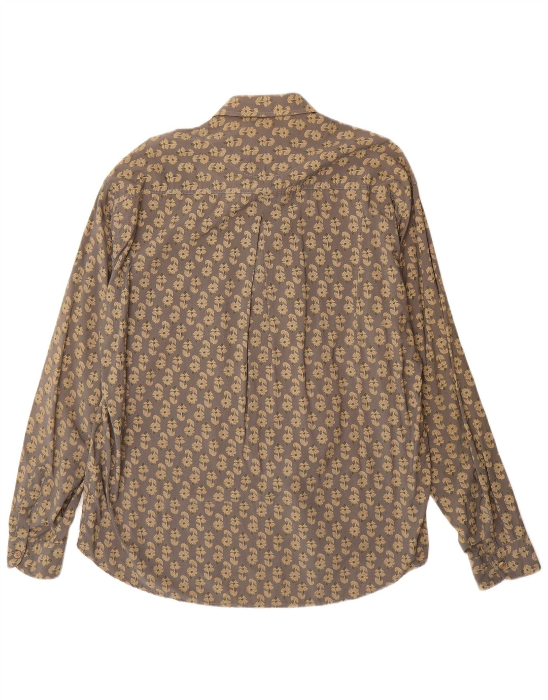 Vintage Ανδρικό πουκάμισο XL Γκρι Floral Viscose