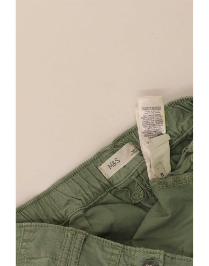 Marks & Spencer Γυναικείο Παντελόνι Crop Cargo Medium W26 L23 Green Lyocell
