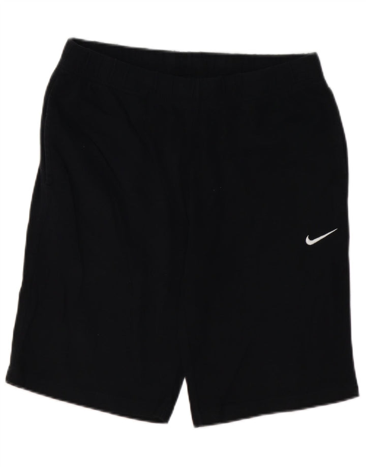 Ανδρικό αθλητικό σορτς NIKE, μεσαίο μαύρο βαμβακερό
