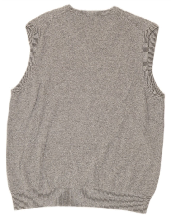 Marks & Spencer Ανδρικό Μπλε Γιλέκο Harbor Tank Top Μεσαίο γκρι βαμβακερό