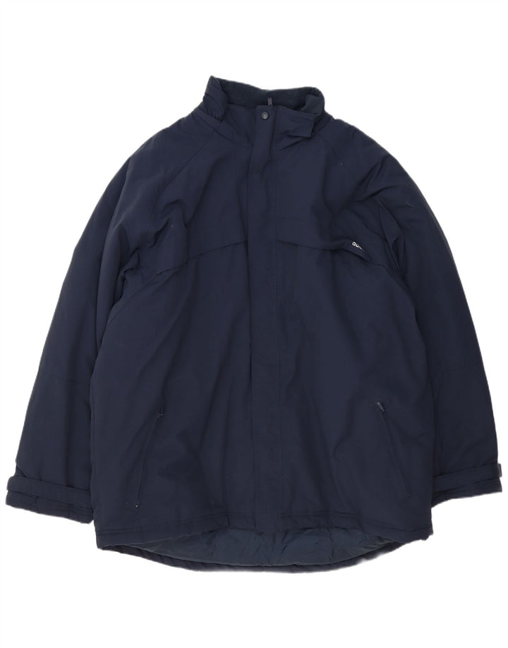 Adidas Ανδρικό γραφικό μπουφάν με επένδυση UK 42 XL Navy Blue Polyester