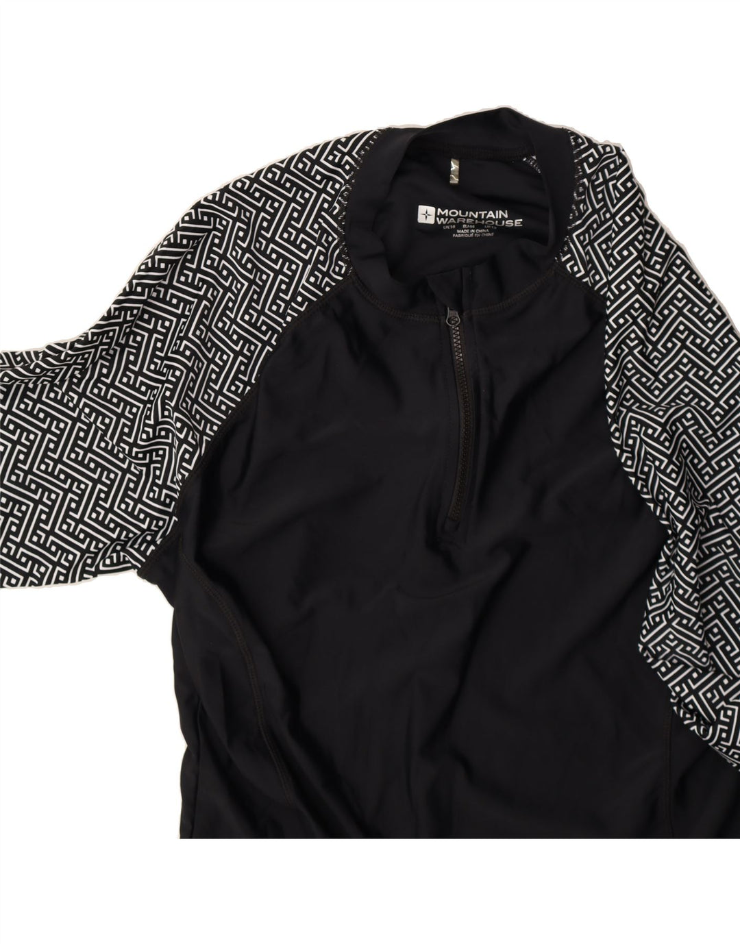 MOUNTAIN WAREHOUSE Womens Top Long Sleeve UK 16 Large Black Colourblock Vintage Mountain Warehouse and Second-Hand Mountain Warehouse from Messina Hembry 