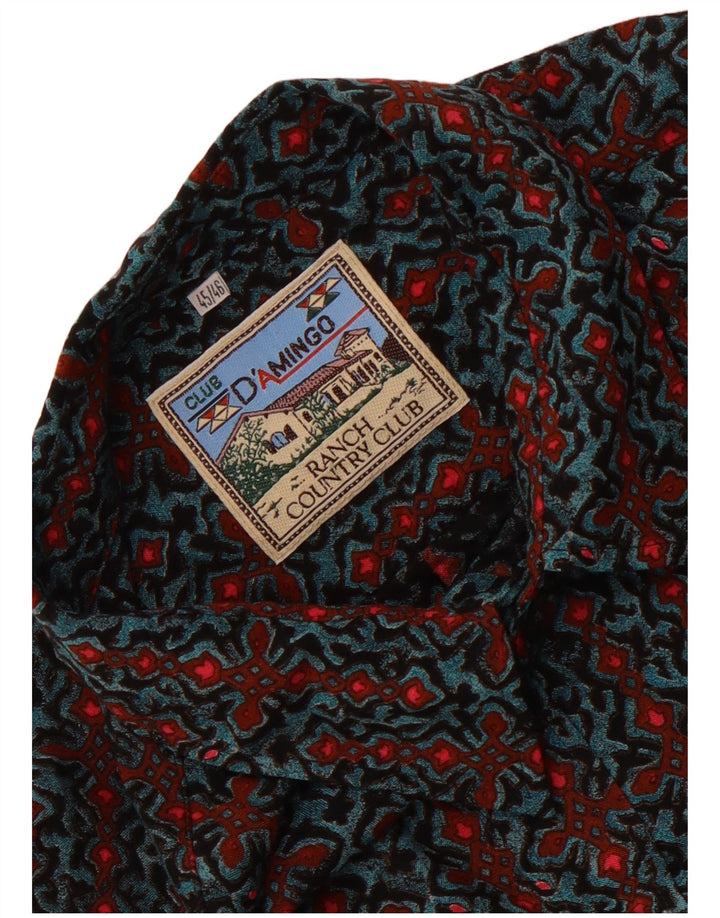 Club D'Amingo Γυναικείο πουκάμισο μεγάλου μεγέθους IT 45/46 Μεγάλο πολύχρωμο γεωμετρικό