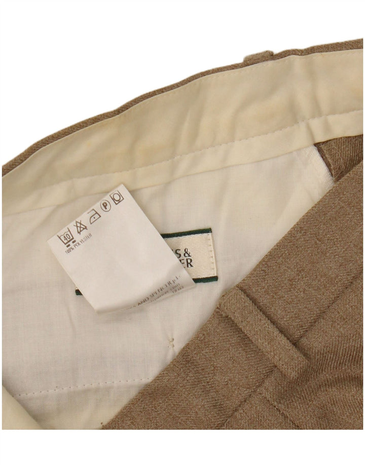 Marks & Spencer Ανδρικό ίσιο παντελόνι Chino W32 L31 Beige Polyester
