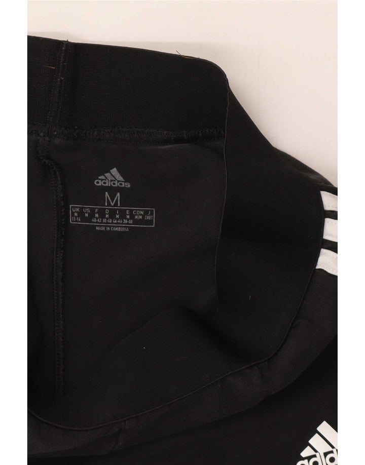 Γυναικείο κολάν Adidas UK 12/14 Μεσαίο μαύρο βαμβακερό