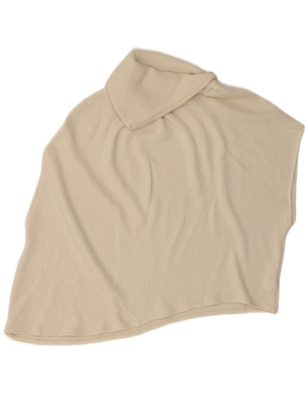 Zara Γυναικείο ασύμμετρο υπερμεγέθη γιλέκο Tank Top UK 16 Large Off White