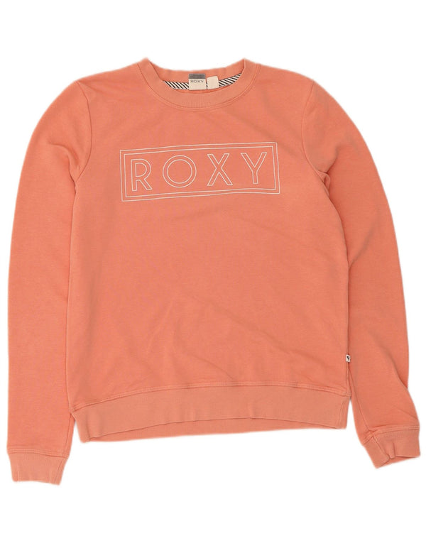 Γυναικείο γραφικό φούτερ Roxy Jumper UK 10 Small Pink Cotton