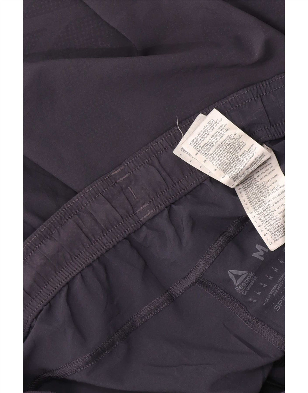 Γραφικό αθλητικό σορτς Reebok Ανδρικό Speedwick με μεσαίο γκρι καμουφλάζ πολυεστέρας