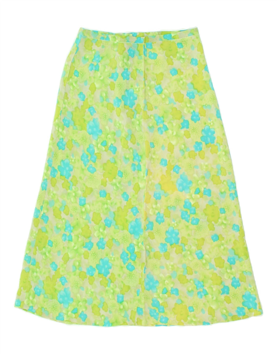 VINTAGE Womens A-Line Skirt W24 XS Green Floral | Vintage Vintage | Thrift | Second-Hand Vintage | Used Clothing | Messina Hembry 
