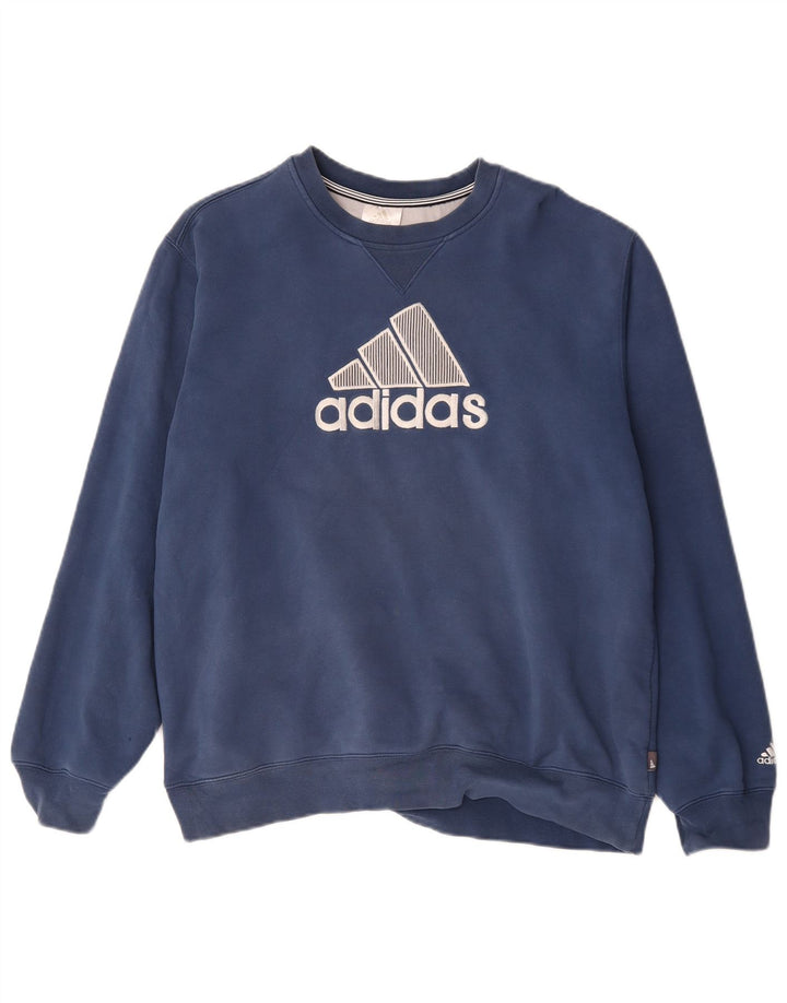 Ανδρικό γραφικό φούτερ Adidas Jumper Μεγάλο Ναυτικό Βαμβακερό