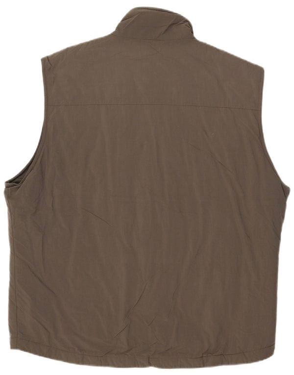Marks & Spencer Mens Padded Gilet UK 42 XL Khaki Polyamide