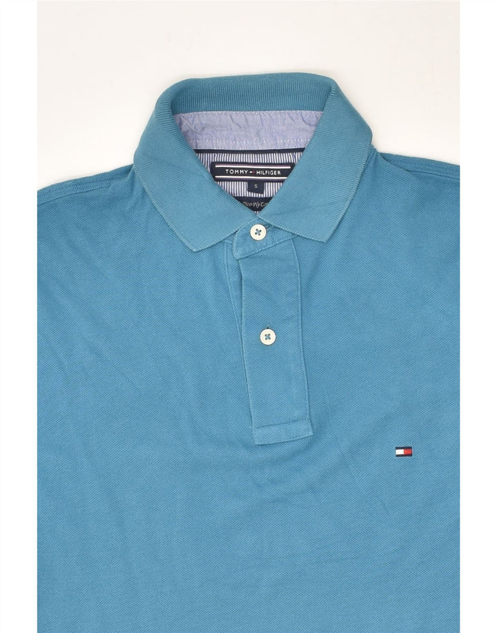 TOMMY HILFIGER Mens Polo Shirt Small Blue Cotton | Vintage Tommy Hilfiger | Thrift | Second-Hand Tommy Hilfiger | Used Clothing | Messina Hembry 