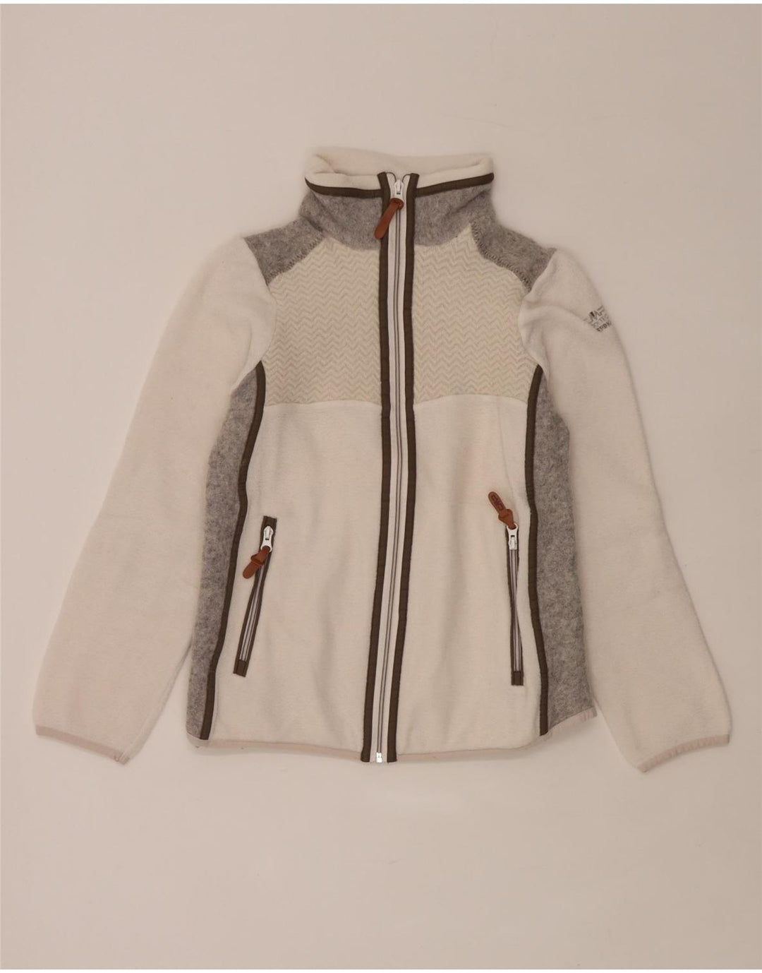 CMP Γυναικείο Fleece Jacket UK 10 Small White Colourblock
