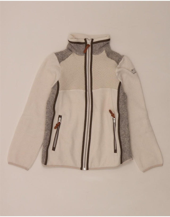 CMP Γυναικείο Fleece Jacket UK 10 Small White Colourblock