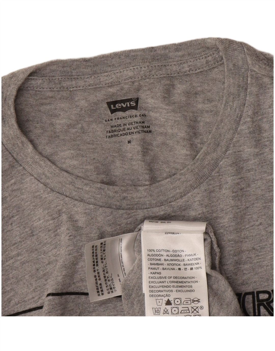 Ανδρικό γραφικό T-Shirt Levi's Top Μεσαίο Γκρι Βαμβακερό