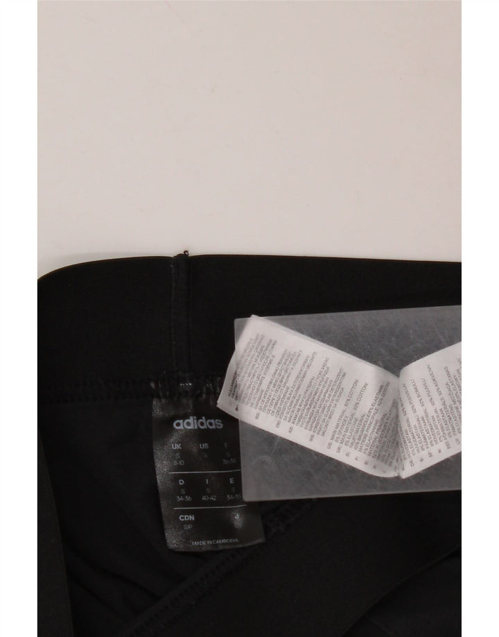 Γυναικείο κολάν ADIDAS UK 10 Μικρό μαύρο βαμβακερό