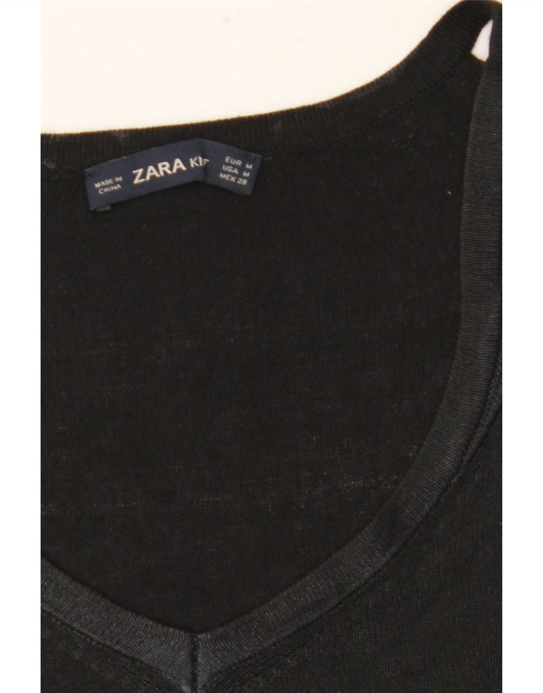 Zara Γυναικείο Μπλουζάκι Μακρυμάνικο Μεσαίο Μαύρο