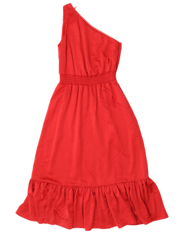 Michael Kors Γυναικείο φόρεμα με έναν ώμο US 2 XS Red Polyester