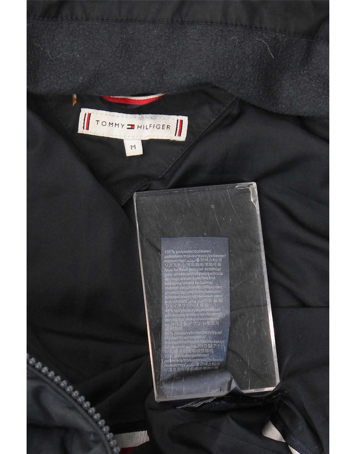 Tommy Hilfiger γυναικείο παλτό με κουκούλα UK 14 Medium Navy Blue Polyester