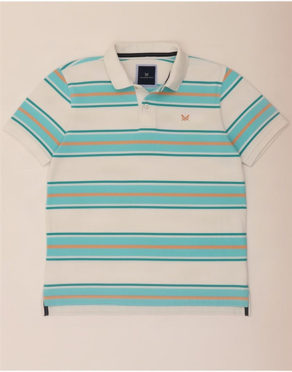 Ανδρικό μπλουζάκι πόλο Crew Clothing, Βαμβακερό μεσαίο μπλε ριγέ