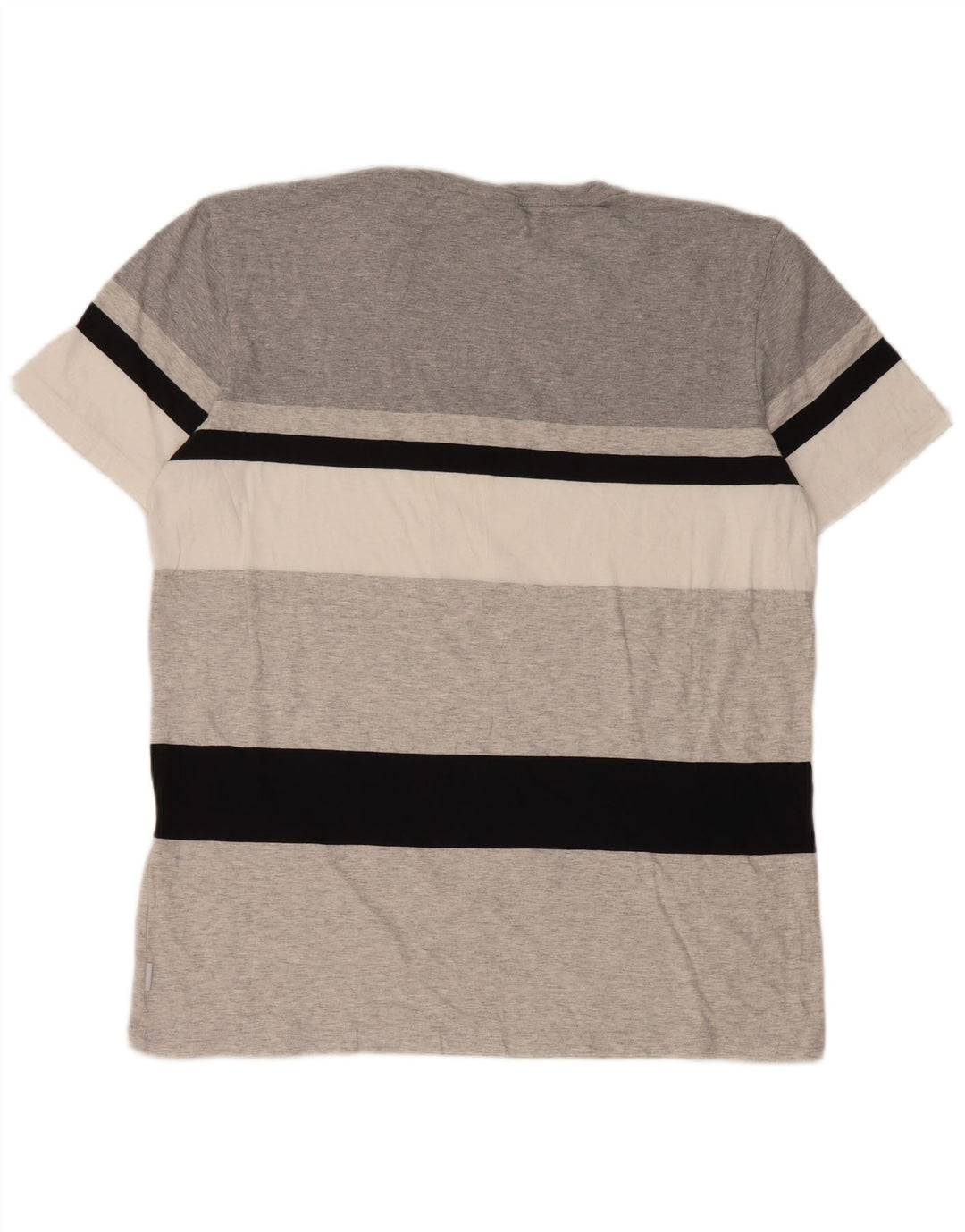 Ανδρικό T-Shirt Adidas Top μεγάλο γκρι βαμβακερό ριγέ