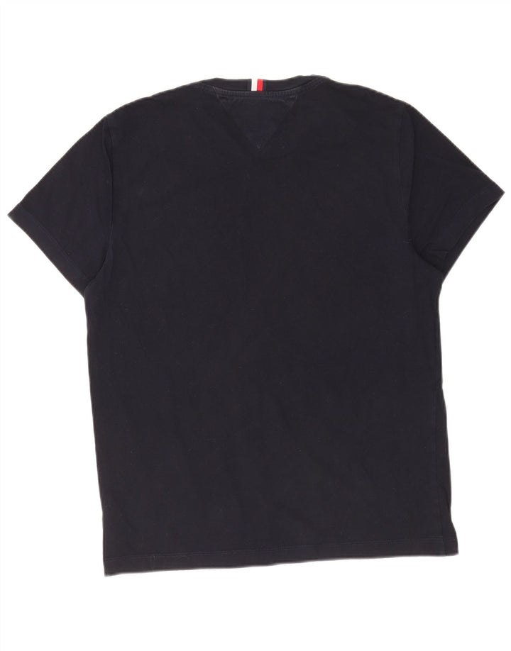 Ανδρικό T-Shirt Tommy Hilfiger, μεσαίο μπλε βαμβακερό