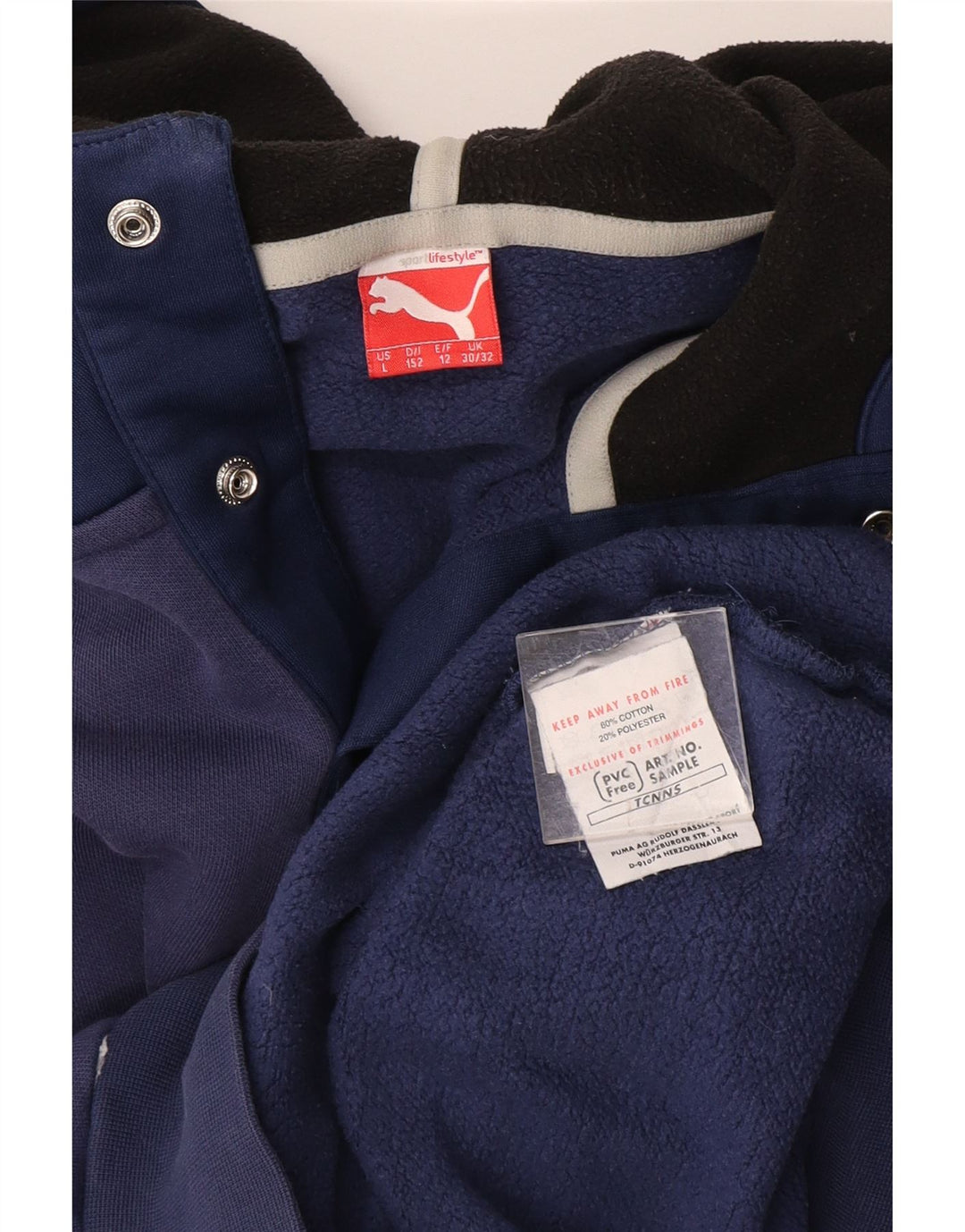 PUMA Boys Boys Boys Boys Hoodie Jumper 11-12 ετών Navy Blue Cotton