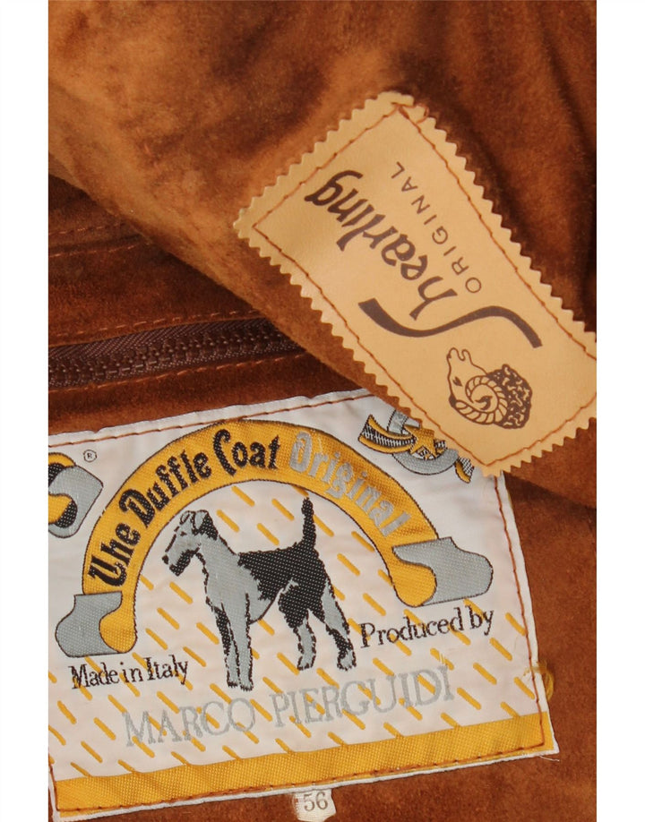 Vintage Ανδρικό Shearling Jacket IT 56 3XL Brown Shearling