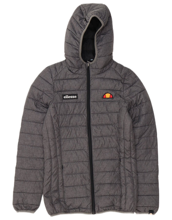 Ellesse Γυναικείο μπουφάν με κουκούλα UK 6 XS Γκρι Πολυεστέρας