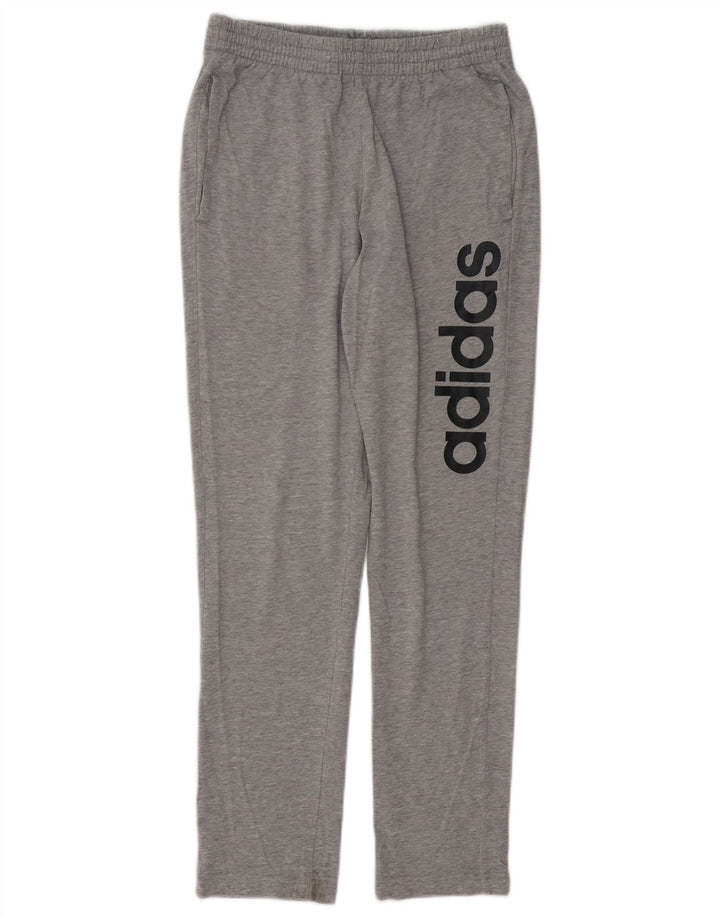 Ανδρική φόρμα φόρμας Adidas με γραφικό μικρό βαμβακερό γκρι