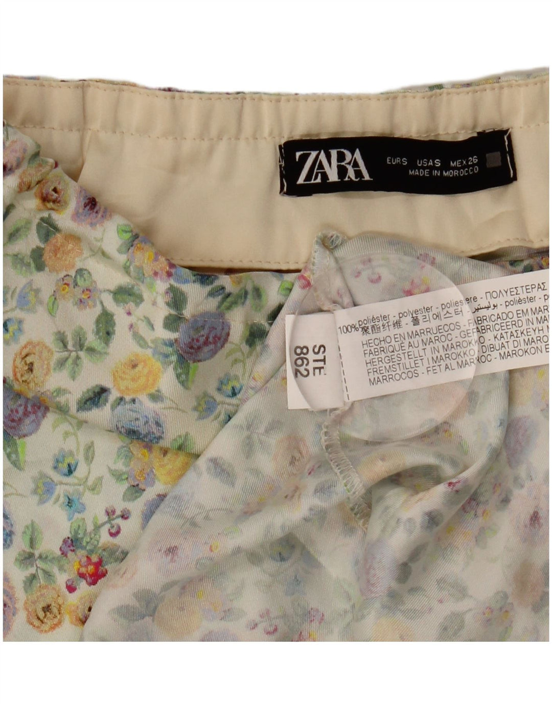 Zara Γυναικεία Ψηλόμεση Maxi Φούστα Μικρή W26 Πολύχρωμη Floral Πολυεστέρας