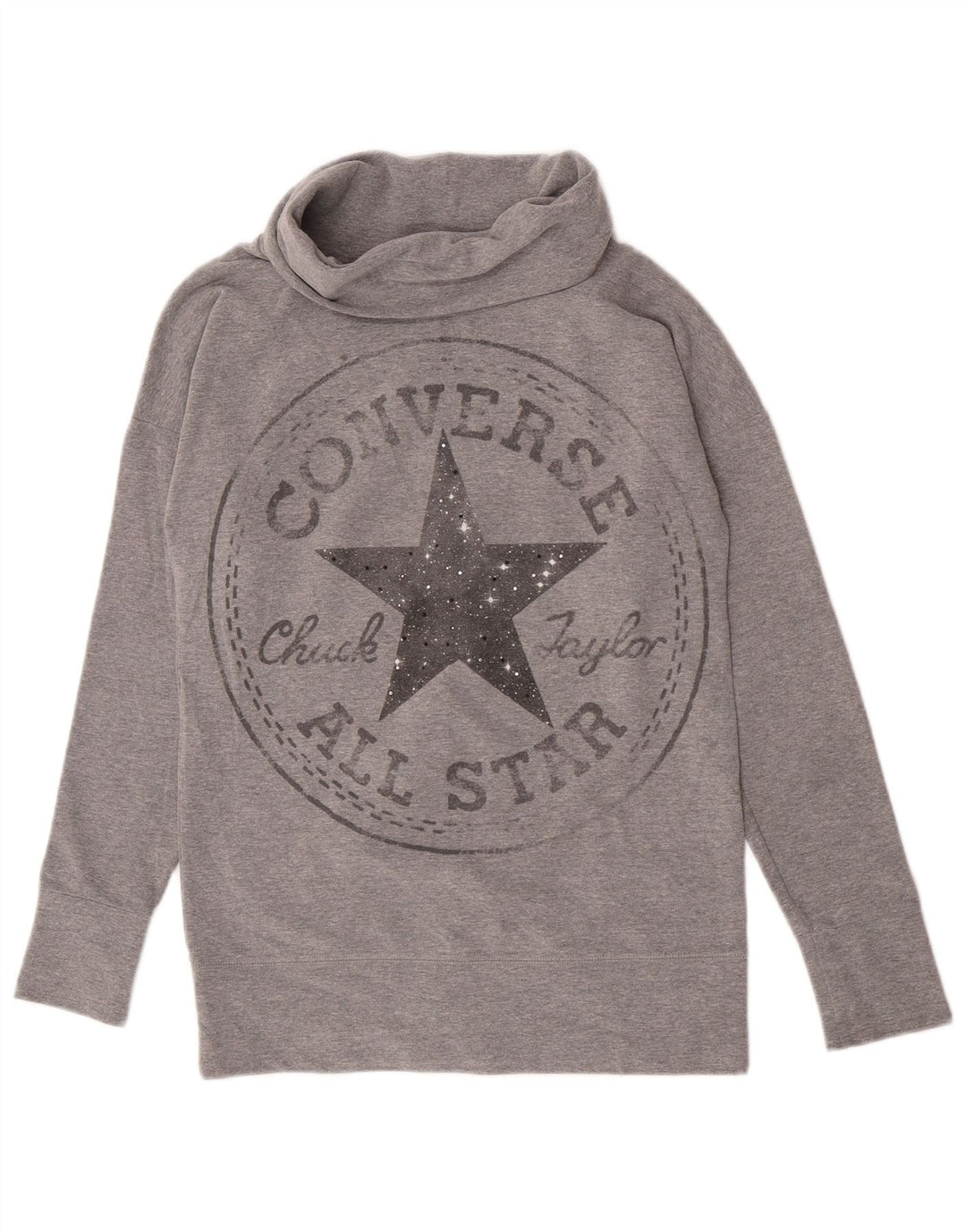 Γυναικείο Φούτερ Converse Graphic Jumper UK 10 Small Grey Cotton