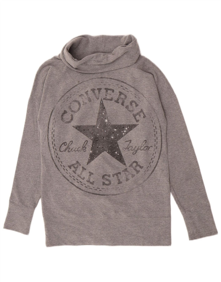 Γυναικείο Φούτερ Converse Graphic Jumper UK 10 Small Grey Cotton